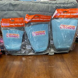 Dunkin' Donuts Light Blue Iced Coffee  Cup Cooler  - multiple sizes available